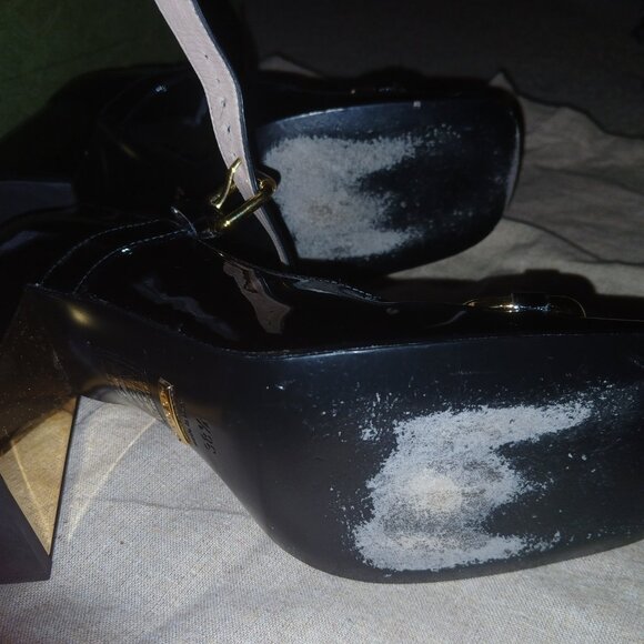 Gucci Women's High Block Heel Mary Jane Pumps size 38.1/2 - Picture 9 of 11